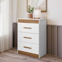 Ver imagem 5 de Cômoda Ternura Flex para Quarto Infantil 3 Gavetas Branco/Nature