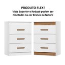 Ver imagem 4 de Cômoda Ternura Flex para Quarto Infantil 3 Gavetas Branco/Nature
