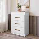 Ver imagem 1 de Cômoda Ternura Flex para Quarto Infantil 3 Gavetas Branco/Nature