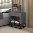 Ver imagem 1 de Kit 2 Mesa de Cabeceira Malta com Base de Ferro