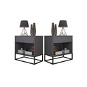 Ver imagem 2 de Kit 2 Mesa de Cabeceira Malta com Base de Ferro