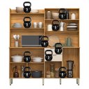 Ver imagem 3 de Cozinha Compacta Pitaya 7 Portas e 2 Gavetas Cinamon Touch/off White - Demóbile