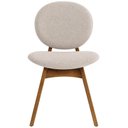Ver imagem 2 de Cadeira para Sala de Jantar Cozinha Estofada Rattan Ibis L02 Bouclê Creme - Lyam Decor