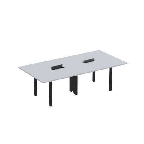Mesa Reunião 320cm x 140cm MRCPB3214 Cinza/Preto
