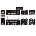 Ver imagem 5 de Armário de Cozinha Modulada de Canto 9 Peças CP06 Balcão com Pia Inox Preto - Lumil Lumil Móveis