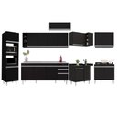 Ver imagem 6 de Armário de Cozinha Modulada de Canto 9 Peças CP06 Balcão com Pia Inox Preto - Lumil Lumil Móveis