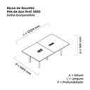 Ver imagem 3 de Mesa Reunião 320cm x 140cm MRCPB3214 Cinza/Grafito/Preto