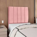 Ver imagem 2 de Cabeceira Solteiro 100 Cm com Frame Dalia Suede Rosa Artte