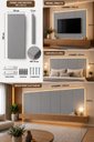 Ver imagem 1 de Painel Decorativo Modular Florêncio 120x54cm MDF 15mm Cinza para TV e Cabeceira