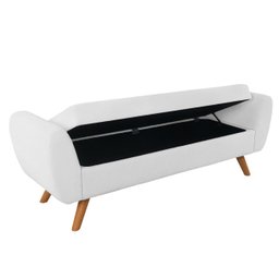 Recamier Bau Grecia 1,60m Suede Branco - Clique Decor Clique decorações - 3