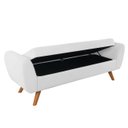 Ver imagem 3 de Recamier Bau Grecia 1,60m Suede Branco - Clique Decor Clique decorações