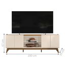 Ver imagem 3 de Rack para Tv com 4 Portas e Nicho Central para Sala
