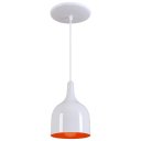 Ver imagem 1 de Pendente Gota Teat Luminária Lustre Alumínio Branco Brilhante C/ Laranja - T&T Iluminação