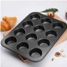 Forma Antiaderente Cupcake 12 Cavidades Aço Carbono Teflon - 2