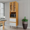 Ver imagem 1 de Armário Paneleiro Cristaleira 100% Mdf Paloma