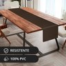 1 Caminho Trilho Mesa Impermeável PVC Trama Café 42x140 - 2