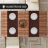 1 Caminho Trilho Mesa Impermeável PVC Trama Café 42x140 - 7