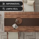 Ver imagem 3 de 1 Caminho Trilho Mesa Impermeável PVC Trama Café 42x140