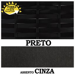 Balanço Suspenso Ninho Almofada Cinza Impermeável com Mola e Mosquetão - Preto - 4