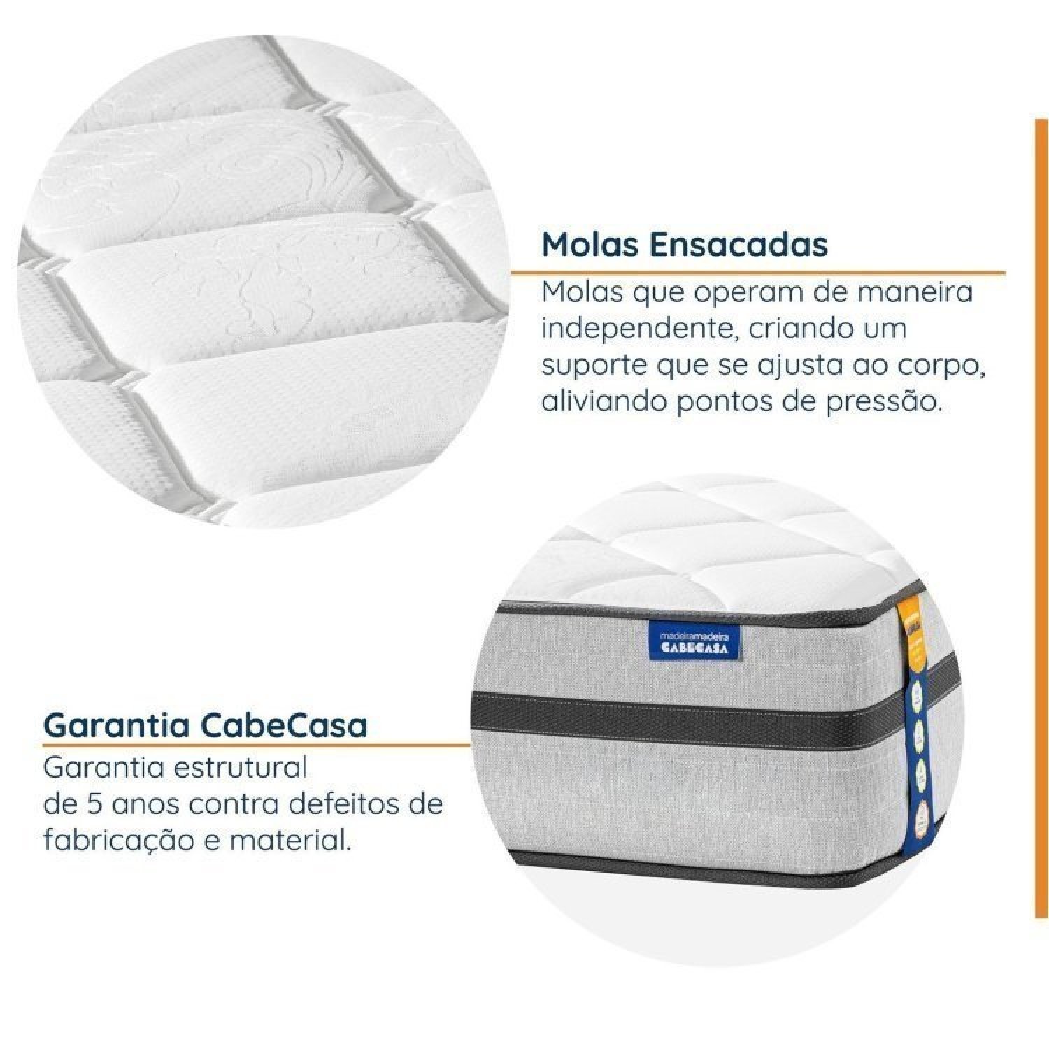 Conjunto Base Box Solteiro e Colchão Queen Comfort Luna Cabecasa Madeiramadeira - 7