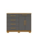 Ver imagem 2 de Cômoda Sapateira 5 Gavetas 2 Portas Cannes