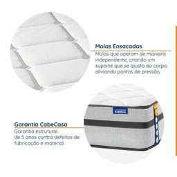 Conjunto Base Box Casal e Colchão Queen Extra Firme CabeCasa MadeiraMadeira - 7