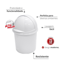 Ver imagem 2 de Lixeira Multiuso Retrátil Capacidade 7,3 Litros Cor Branco Durín