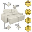 Ver imagem 4 de Sofá Retrátil/reclinável 1,80m Confortável Luxo Balaqui Cor:bege