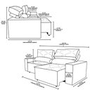 Ver imagem 5 de Sofá Retrátil/reclinável 1,80m Confortável Luxo Balaqui Cor:bege