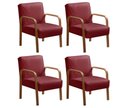 Ver imagem 1 de Kit 4 Poltronas Anita Cor:Suede Bordô 110