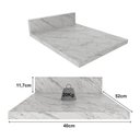 Ver imagem 2 de Tampo Mdp 25mm para Balcão de Cozinha 40cm Multimóveis Cr20419 Mármore Branco Mármore Branco