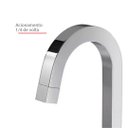 Ver imagem 2 de Torneira Link Quadrada Alta Banheiro Lavatório 1074 1/4 de Volta Cromada