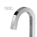 Ver imagem 2 de Torneira Link Quadrada Alta Banheiro Lavatório 1074 1/4 de Volta Cromada