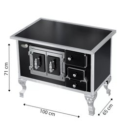 Fogão a Lenha N2 Porta Dupla Vitroceramico L/e - 3