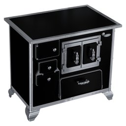 Fogão a Lenha N2 Gabinete Porta Dupla Vitroceramico L/d - 1