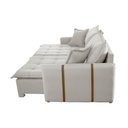 Ver imagem 7 de Sofá Cama Linho em Madeira Eucalipto 220cm Braço 20cm Arizona Meu Sofá Online