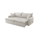 Ver imagem 2 de Sofá Cama Linho em Madeira Eucalipto 220cm Braço 20cm Arizona Meu Sofá Online