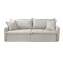 Ver imagem 6 de Sofá Cama Linho em Madeira Eucalipto 220cm Braço 20cm Arizona Meu Sofá Online