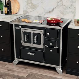 Fogão a Lenha N2 Gabinete Porta Dupla Vitroceramico L/e - 1