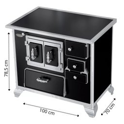 Fogão a Lenha N2 Gabinete Porta Dupla Vitroceramico L/e - 3