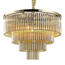 Ver imagem 3 de Pendente Vivi Dourado e Conhaque (d)60cm (a)42cm 9xe14 360w - Aq031g