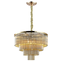 Ver imagem 5 de Pendente Vivi Dourado e Conhaque (d)60cm (a)42cm 9xe14 360w - Aq031g