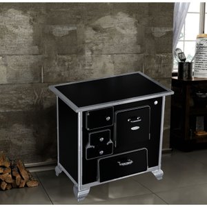 Fogão a Lenha N1 Gabinete Vitroceramico L/d
