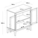 Ver imagem 3 de Buffet Antoine 2 Portas Azul Petróleo 74cm - 67841