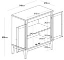 Ver imagem 3 de Buffet Antoine 2 Portas Azul Petróleo 74cm - 67841