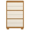 Ver imagem 2 de Cômoda Quarto 79cm 6 Gavetas Ayron Cinamomo/off A02 - Mpozenato