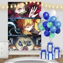 Ver imagem 3 de Painel Retangular Cenário Tecido Decoração Demon Slayer Inove Adesivos Decor Demon Slayer - Painel R