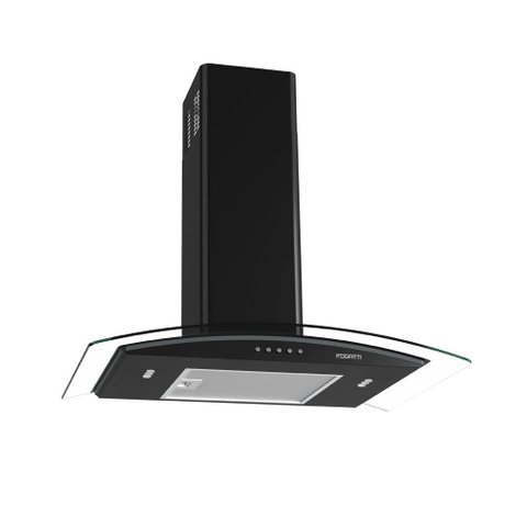 Coifa Fogatti de Parede Clean Vidro Curvo Black 70cm