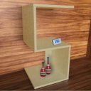 Ver imagem 3 de Mesa de Cabeceira em S em Mdf Natural [f031]