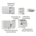 Ver imagem 4 de Cozinha Completa 100% MDF Madesa Acordes 260003 com Armário e Balcão Frentes Branco Brilho Cor:Branc